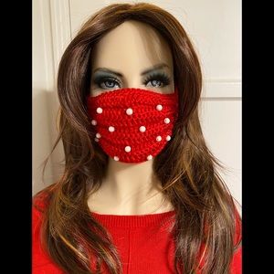 Decorative Hand-knitted Face Mask
